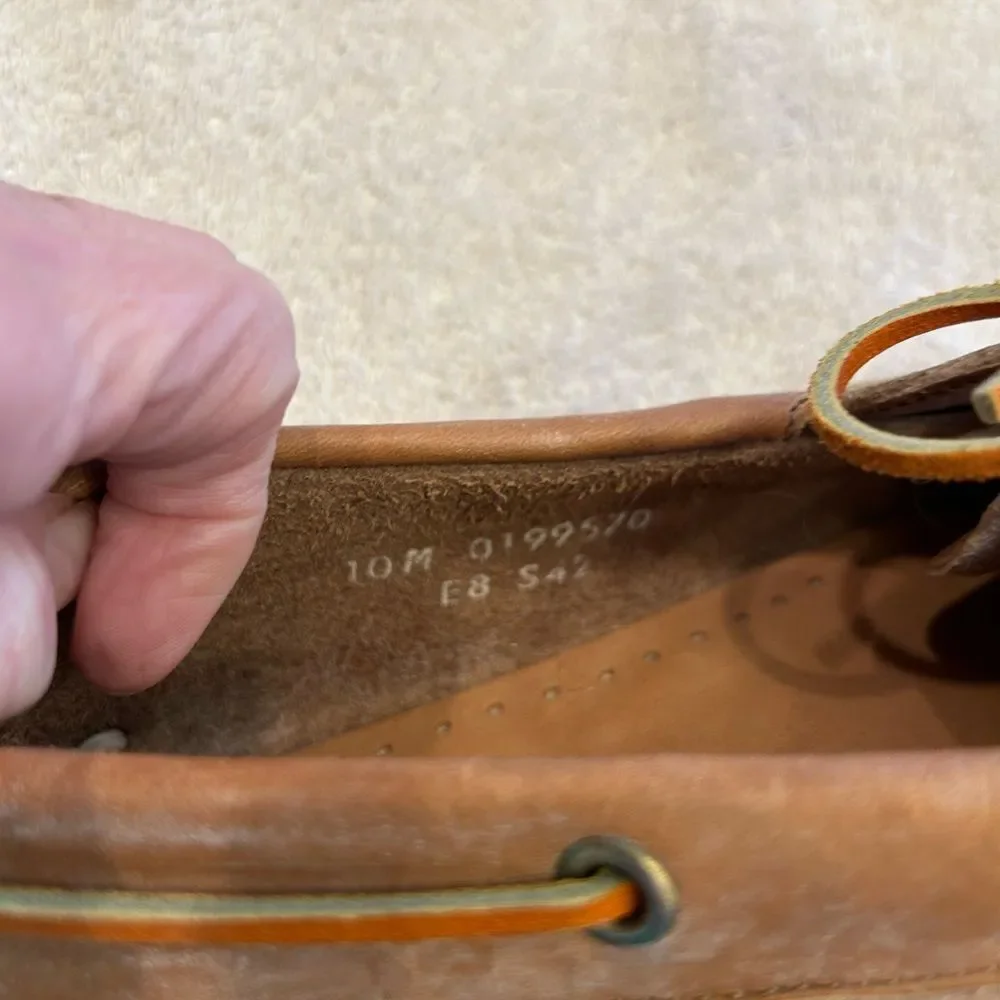 Sperry Tan Leather Boat Shoes